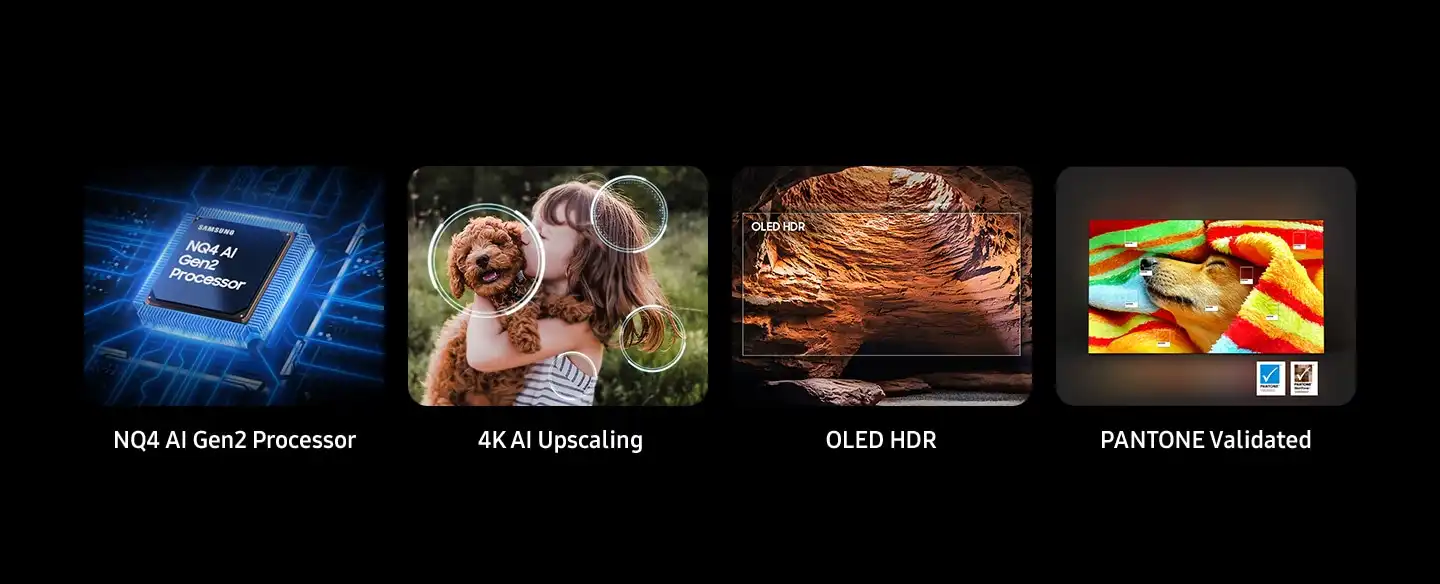 טלוויזיה Samsung QE83S85F OLED בגודל 83 אינץ׳ – מסך AI ענק עם 4K, HDR וגיימינג 120Hz | יבואן רשמי – תמונה 9