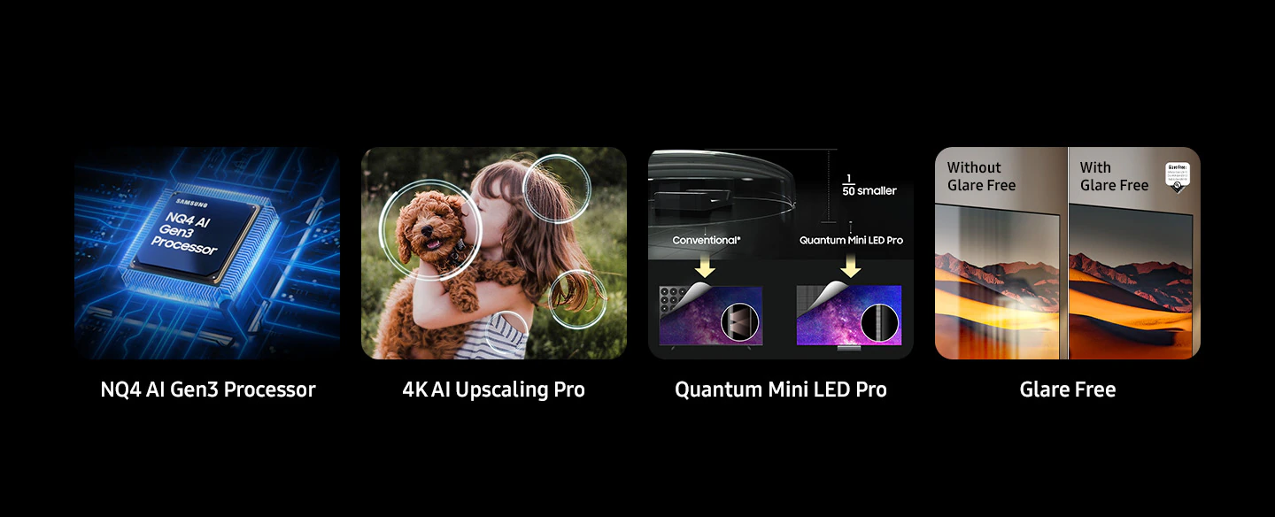 טלוויזיה 55 אינץ׳ Samsung QE55QN90F – Neo QLED 4K עם Quantum Mini LED Pro, מעבד AI וגיימינג 165Hz | יבואן רשמי-משלוח מהיר – תמונה 14