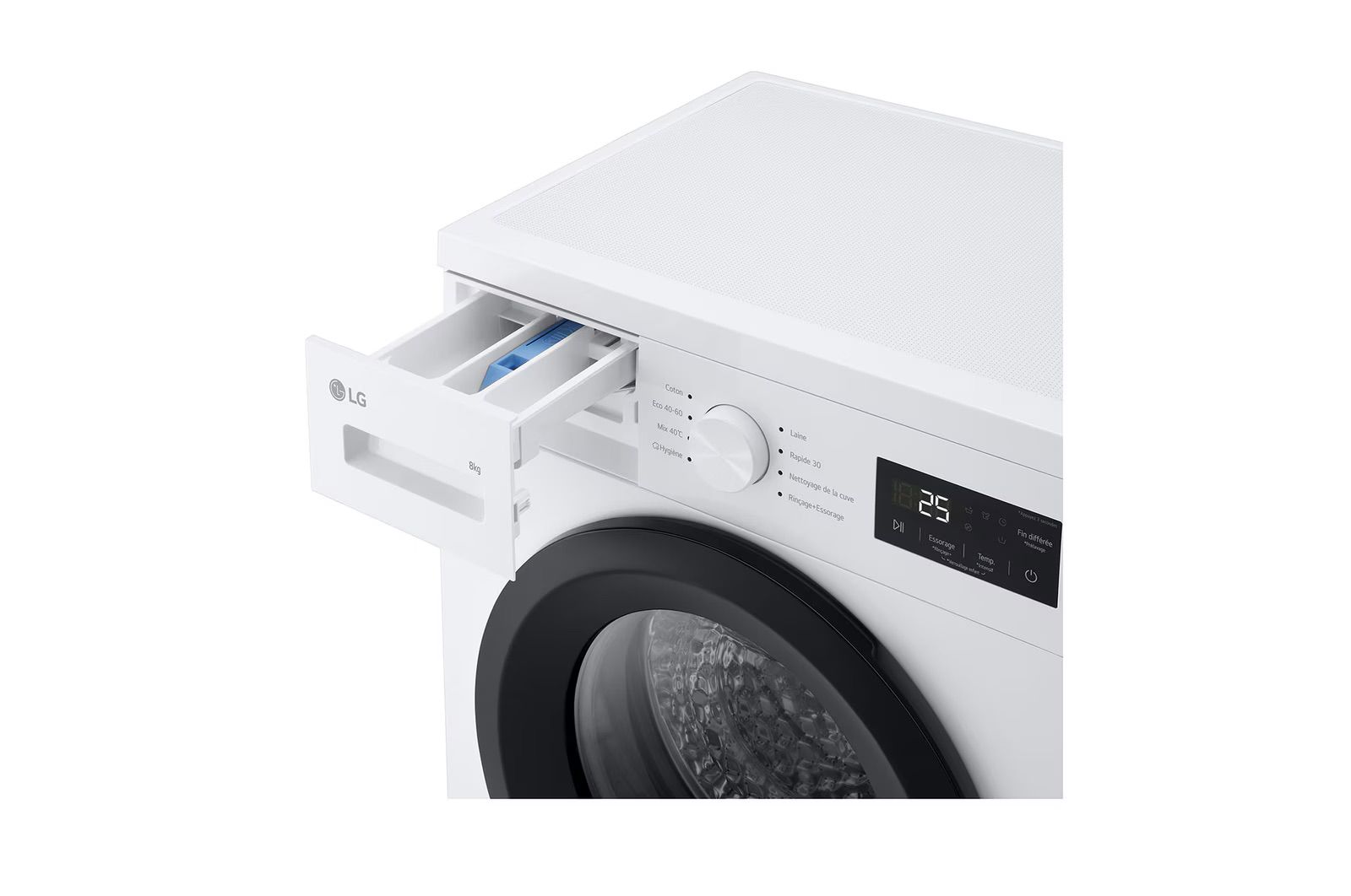 מכונת כביסה 8 ק״ג פתח קדמי LG F84N15WHS – עם Steam ומנוע Direct Drive – תמונה 3
