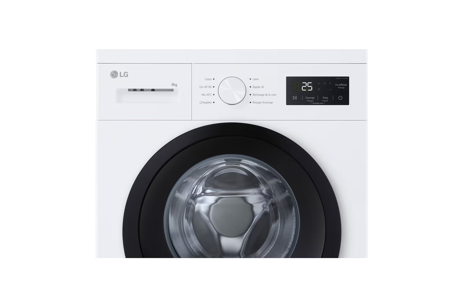 מכונת כביסה 8 ק״ג פתח קדמי LG F84N15WHS – עם Steam ומנוע Direct Drive – תמונה 7