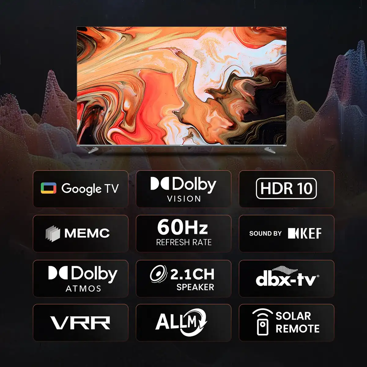 Haier H85M80FUX - טלוויזיה חכמה 85 אינץ' QD-Mini LED 4K עם סאונד מבית KEF | יבואן רשמי – תמונה 2