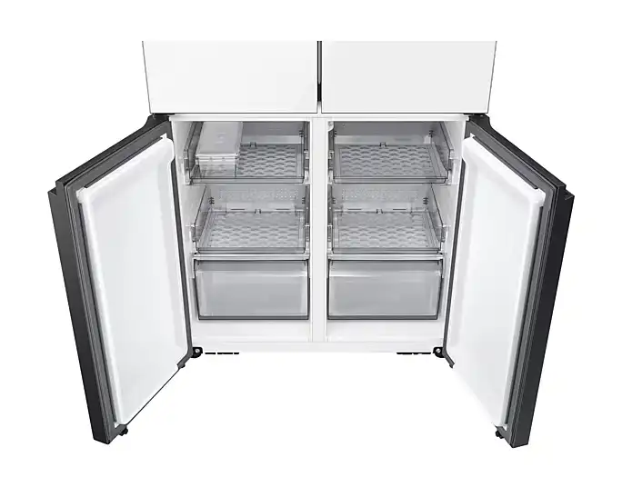 מקרר 4 דלתות מקפיא תחתון 648 ליטר Samsung דגם RM70F63REWML מבית סמסונג בגימור Bespoke לבן - יבואן רשמי | משלוח מהיר – תמונה 7