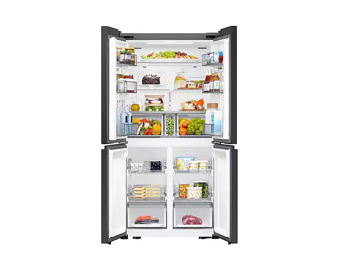 מקרר 4 דלתות מקפיא תחתון 648 ליטר Samsung דגם RM70F63REWML מבית סמסונג בגימור Bespoke לבן - יבואן רשמי | משלוח מהיר – תמונה 11