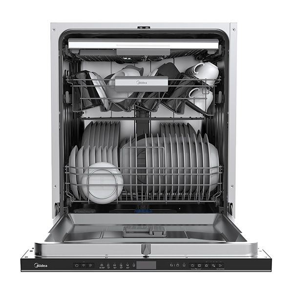 מדיח כלים אינטגרלי מלא 60 ס"מ Midea דגם WQP12-W7703M מידאה 14 מערכות כלים - יבואן רשמי | משלוח מהיר – תמונה 2