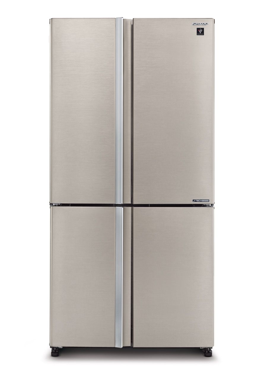 מקרר שארפ 4 דלתות מקפיא תחתון Sharp SJ-9160BS בנפח 607 ליטר אינוורטר כסוף עם פיקוד שבת - יבואן רשמי – תמונה 3