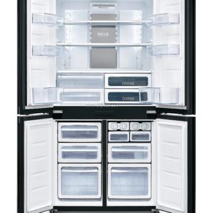 מקרר 4 דלתות Sharp SJ-9260SL מקפיא תחתון 607 ליטר אינוורטר No Frost נירוסטה מושחרת עם פיקוד שבת - יבואן רשמי | משלוח מהיר