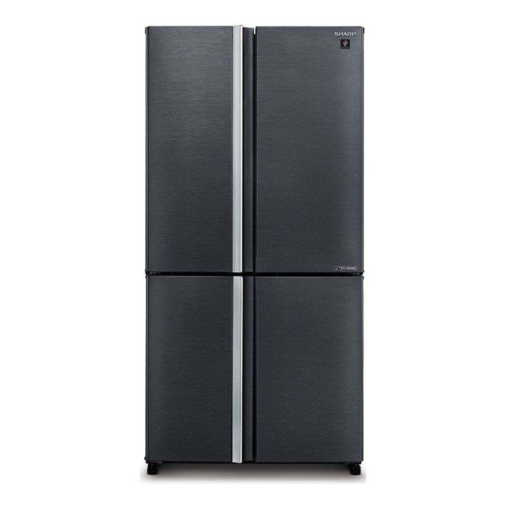 מקרר 4 דלתות מקפיא תחתון Sharp SJ-9160BK שארפ 607 ליטר אינוורטר שחור עם פיקוד שבת - יבואן רשמי | משלוח מהיר