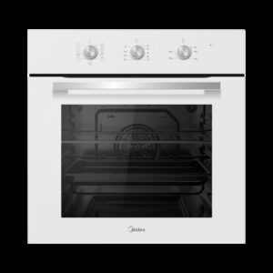 MIDEA 65DME30004WH תנור אפייה בנוי מכני 70 ליטר 8 תכניות 60 ס"מ בדירוג A חסכוני - יבואן רשמי
