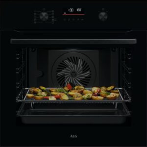 תנור בנוי (AEG OS6PB50AK (Black – תנור פירוליטי 71 ליטר עם AirFry וחיישן טמפרטורה | תוצרת גרמניה-משלוח מהיר