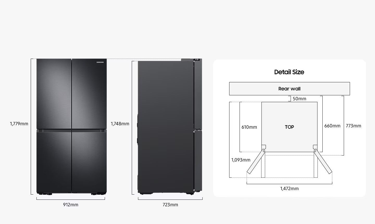 מקרר 4 דלתות Samsung RF59C701ES9 – נפח 649 ליטר עם SpaceMax ו־Auto Ice Maker | יבואן רשמי – תמונה 5