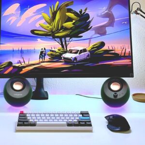 רמקולים למחשב Creative Pebble PRO קריאייטיב עוצמתיים עם תאורת RGB וחיבור USB-C שחור יבואן רשמי