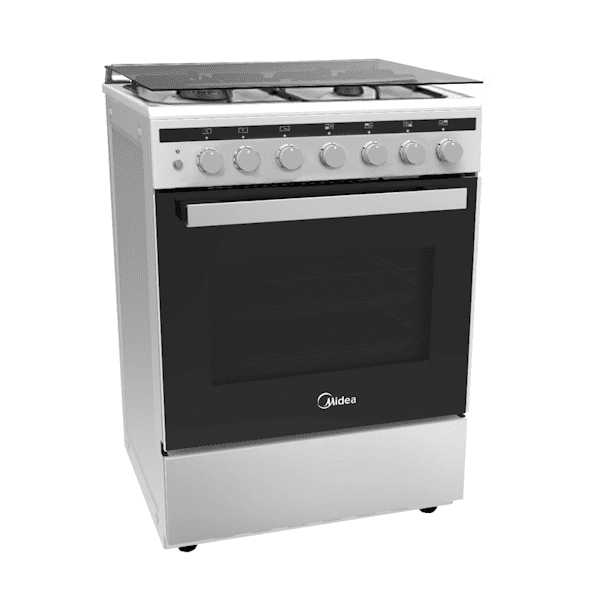 MIDEA 24DMS4G113 – תנור אפייה משולב 60 ס"מ עם כיריים גז צבע נירוסטה | יבואן רשמי