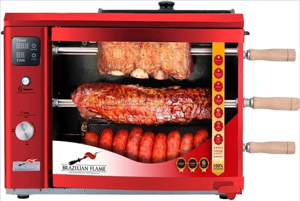 גריל שיפודים ברזילאי BRAZILIAN FLAME 3B (אדום) יבואן רשמי – תמונה 7