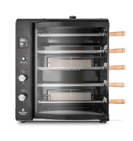 גריל שיפודים ברזילאי + תבנית BRAZILIAN FLAME 5B (שחור) יבואן רשמי – תמונה 2