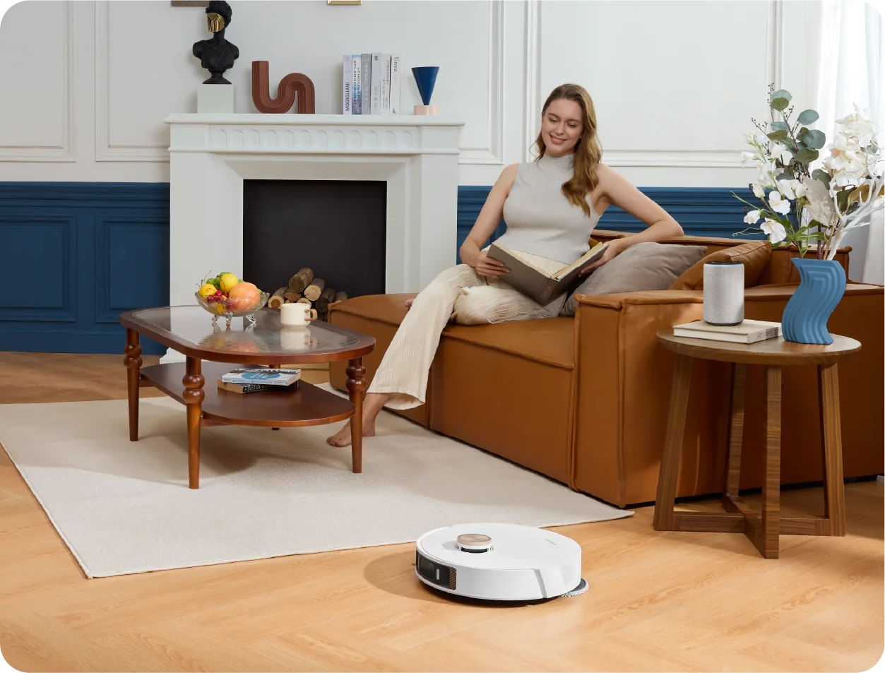 שילוב חלק של בית חכם עם שליטה קולית  התאימות של Alexa, Siri ו-Google Assistant¹² שמה ניקוי בקצות האצבעות ובקצה הלשון.