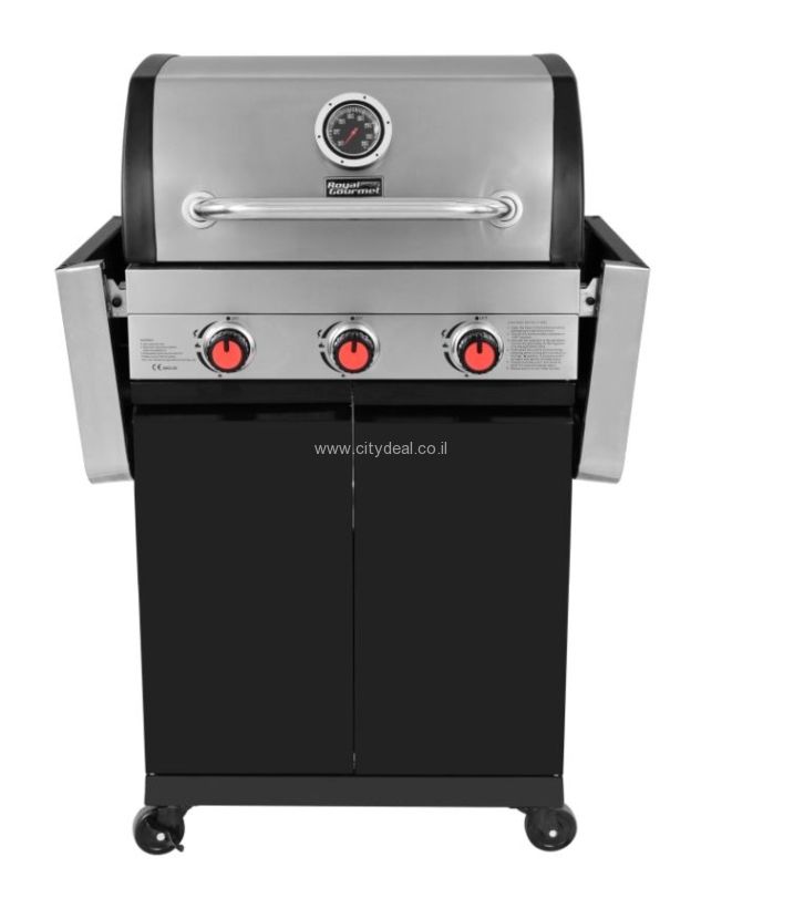 גריל גז Royal Gourmet דגם FANTOM PRO 3B מדפי צד מתקפלים – תמונה 3