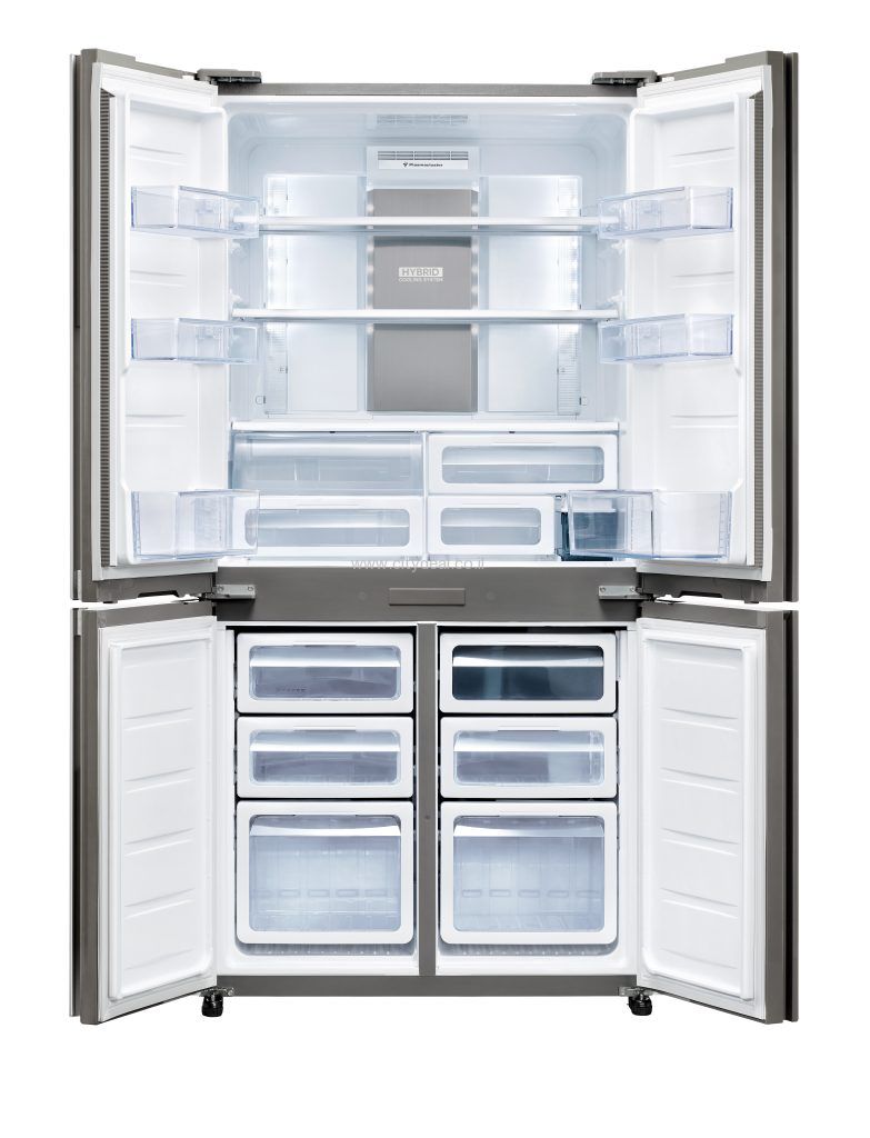 מקרר 4 דלתות מקפיא תחתון Sharp SJ-9170SL שארפ 607 ליטר אינוורטר נירוסטה עם פיקוד שבת - יבואן רשמי | משלוח מהיר – תמונה 2