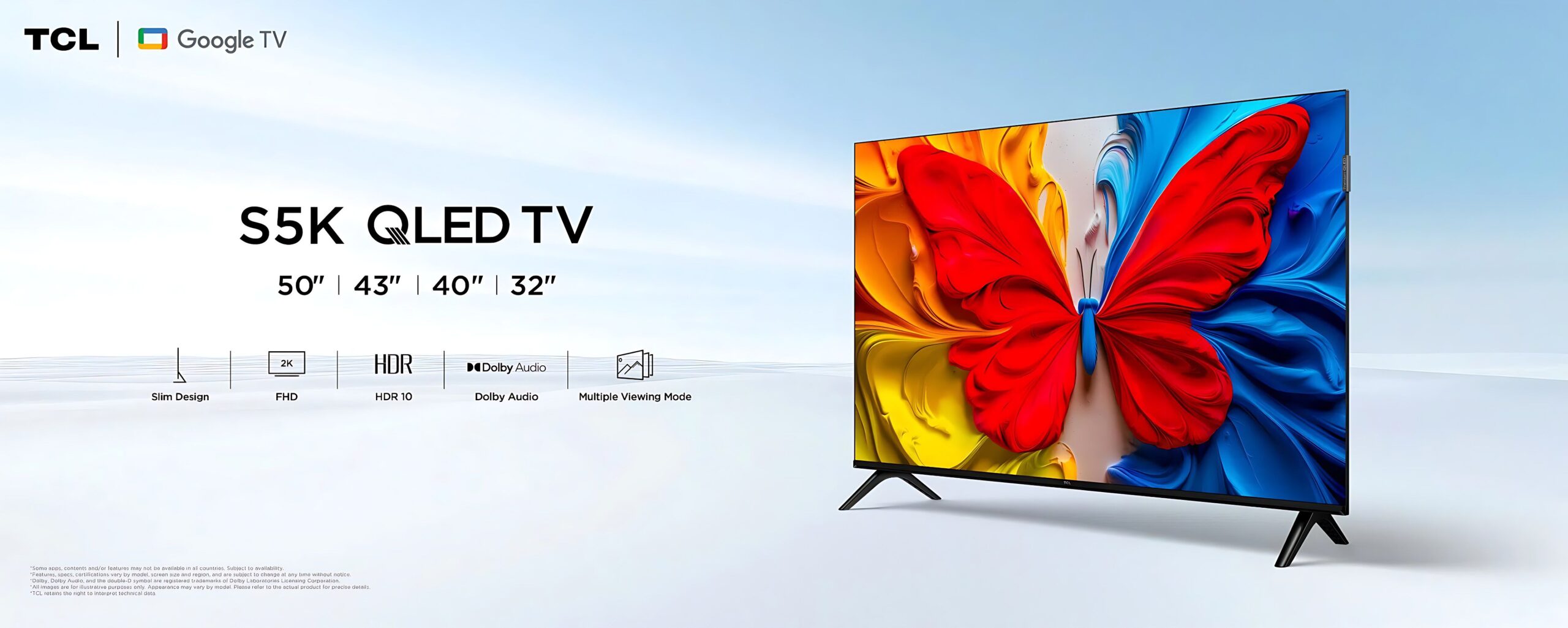 TCL 40S5K טלוויזיית QLED חכמה 40 אינץ’ FHD עם Google TV, HDR ו-Dolby Audio | יבואן רשמי-משלוח מהיר – תמונה 5