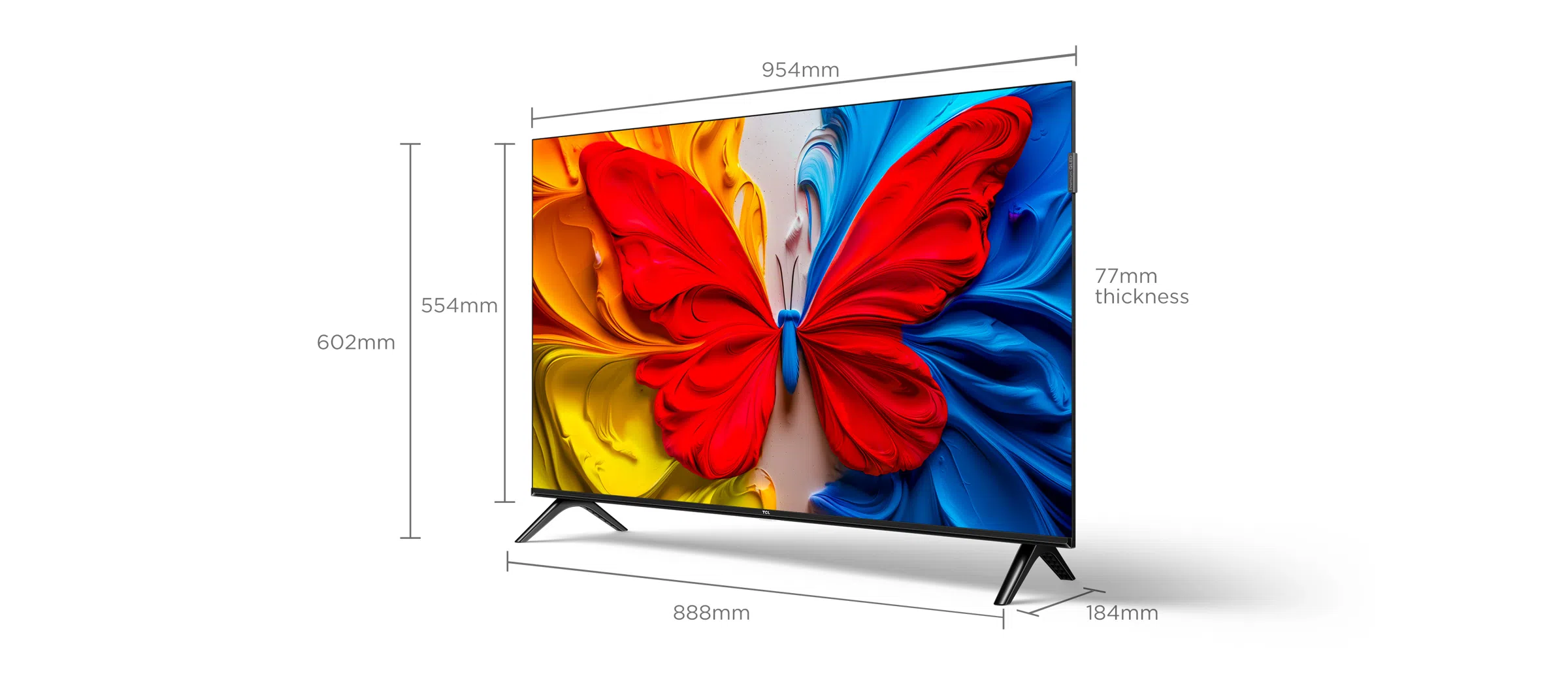 TCL 43S5K טלוויזיית QLED חכמה 43 אינץ’ FHD עם Google TV, HDR ו-Dolby Audio