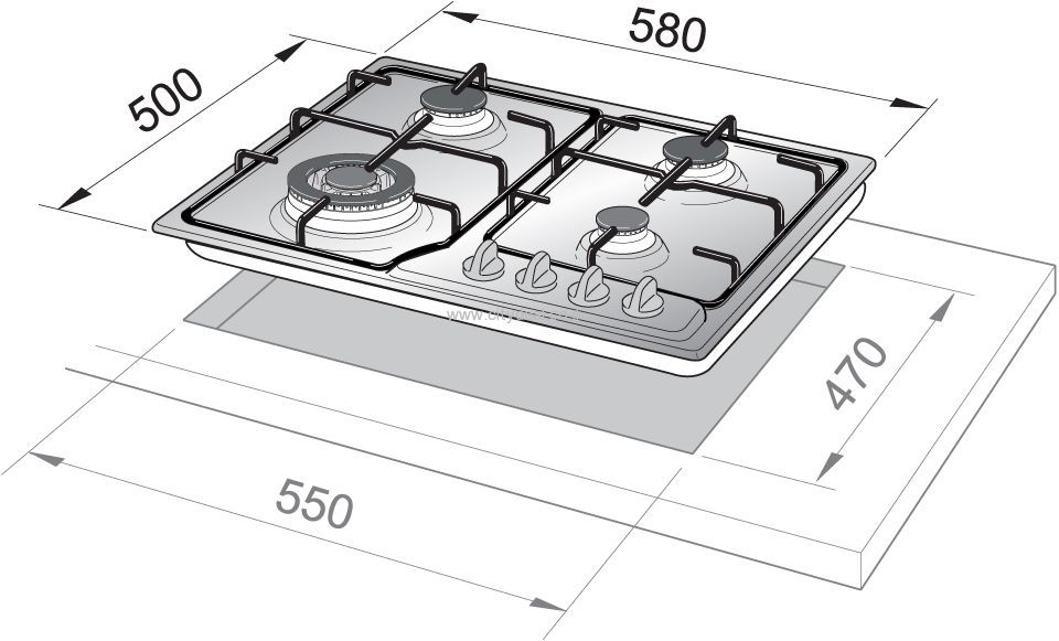 כיריים גז Delonghi דגם NDG68AN – תמונה 3