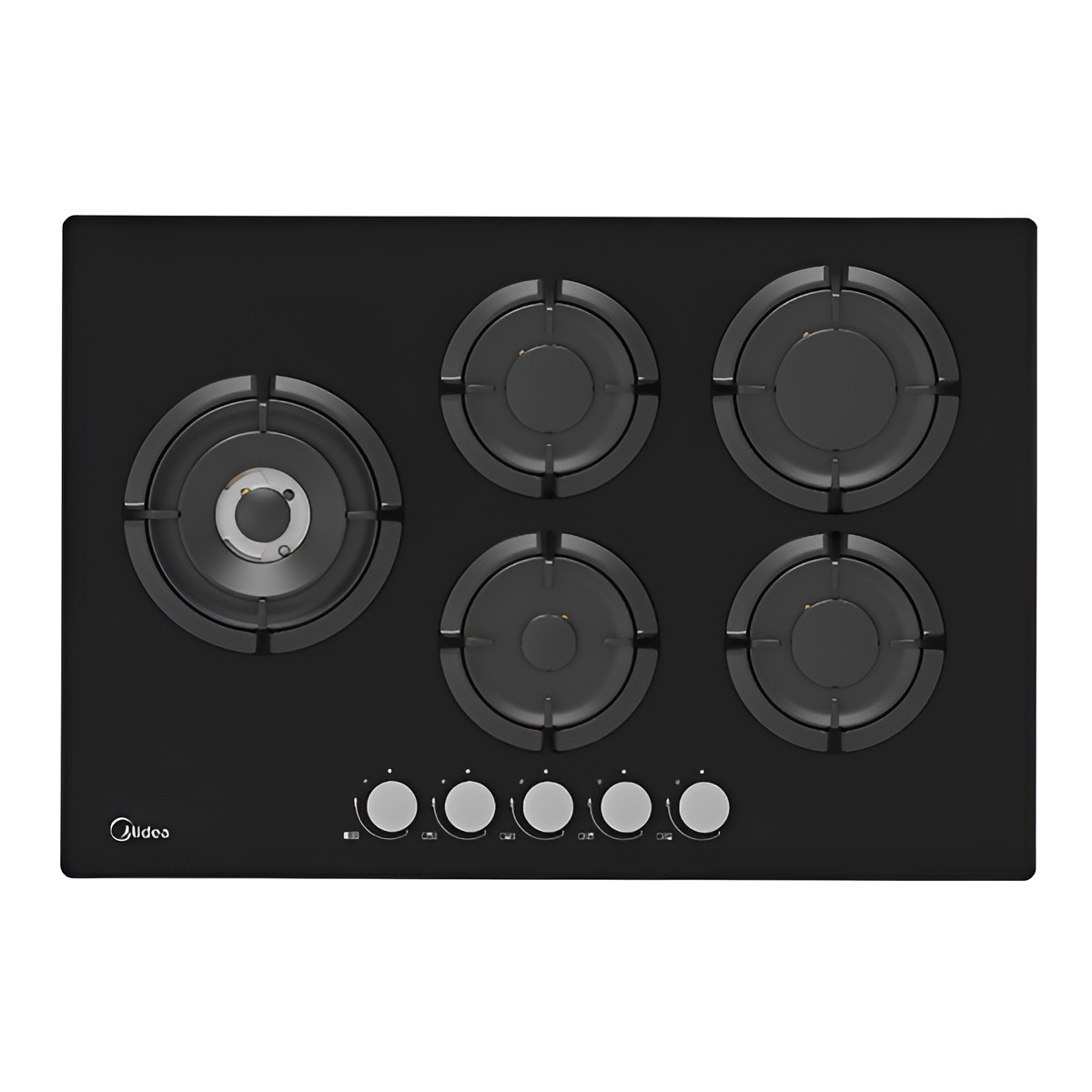 כיריים גז 5 להבות זכוכית שחורה MIDEA 75GH503 - שדרגו את המטבח שלכם! כיריים גז 5 להבות איכותיות מבית Midea! טכנולוגיה מתקדמת, עיצוב יוקרתי, בטיחות מקסימלית, להבות טורבו כפולות ומבערים איטלקיים. בחירה מושלמת לבישול גורמה!