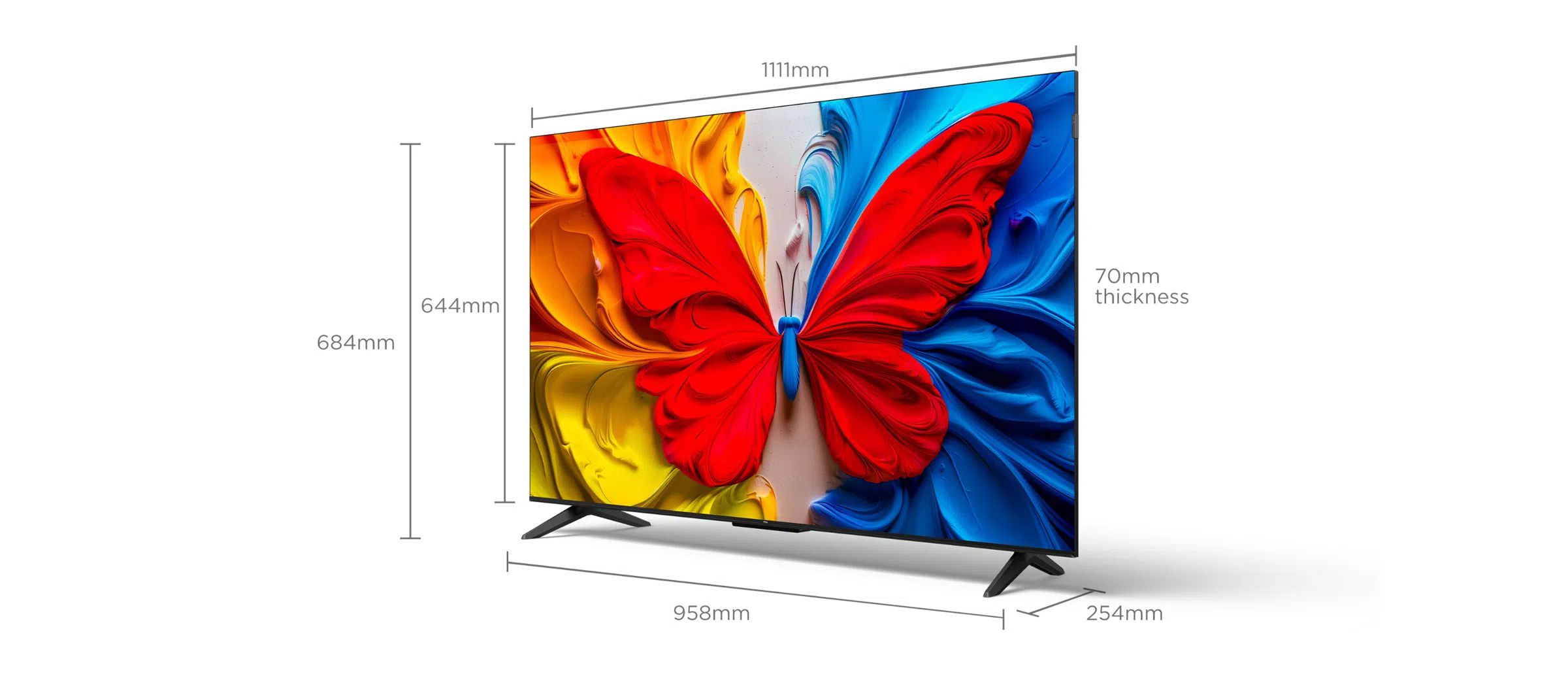 TCL 50S5K טלוויזיית QLED חכמה 50 אינץ’ FHD עם Google TV, HDR ו-Dolby Audio