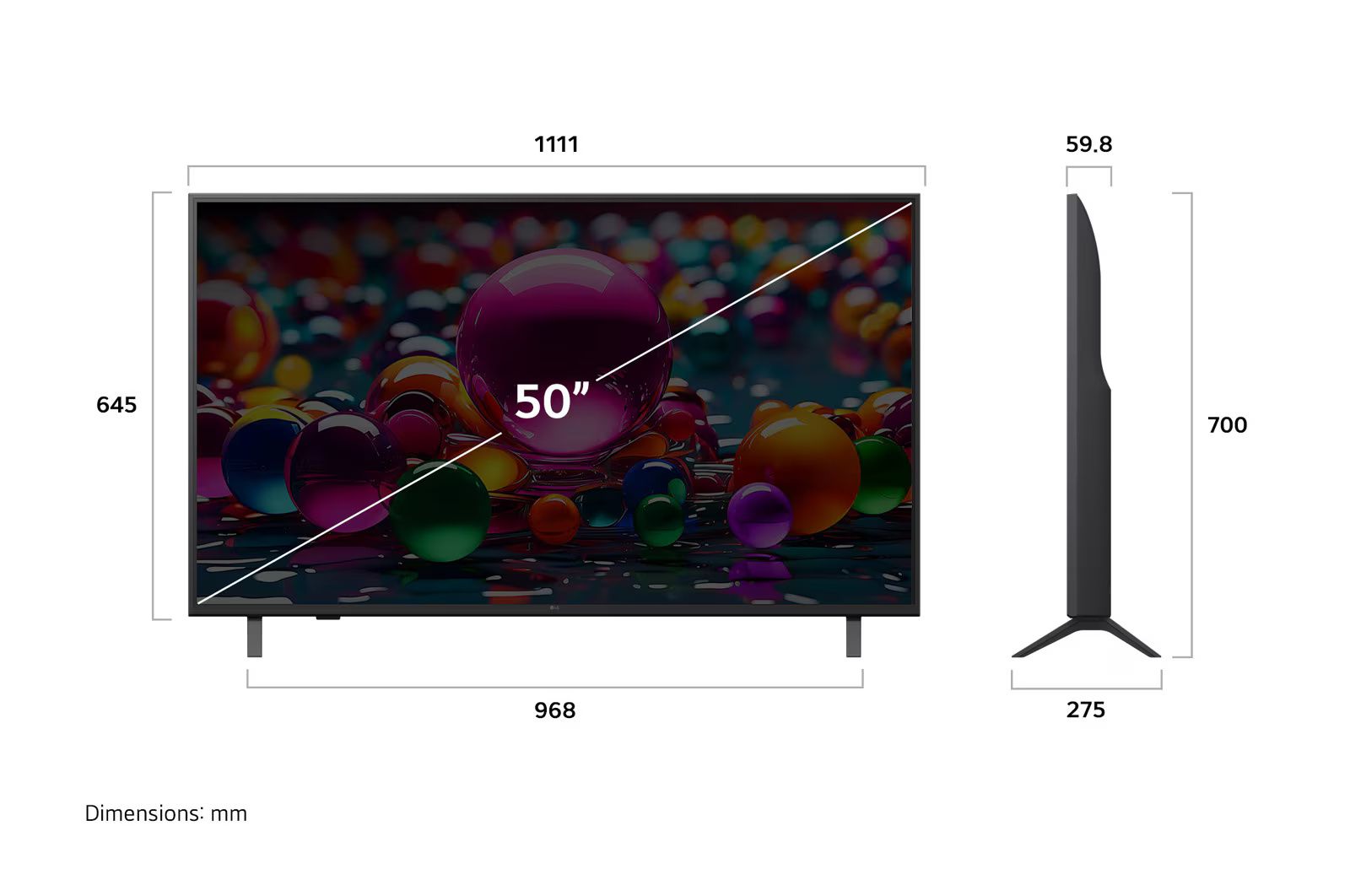 LG 50UA85006LA טלוויזיה חכמה 50 אינץ' UHD AI UA85 4K | יבואן רשמי-משלוח מהיר – תמונה 4