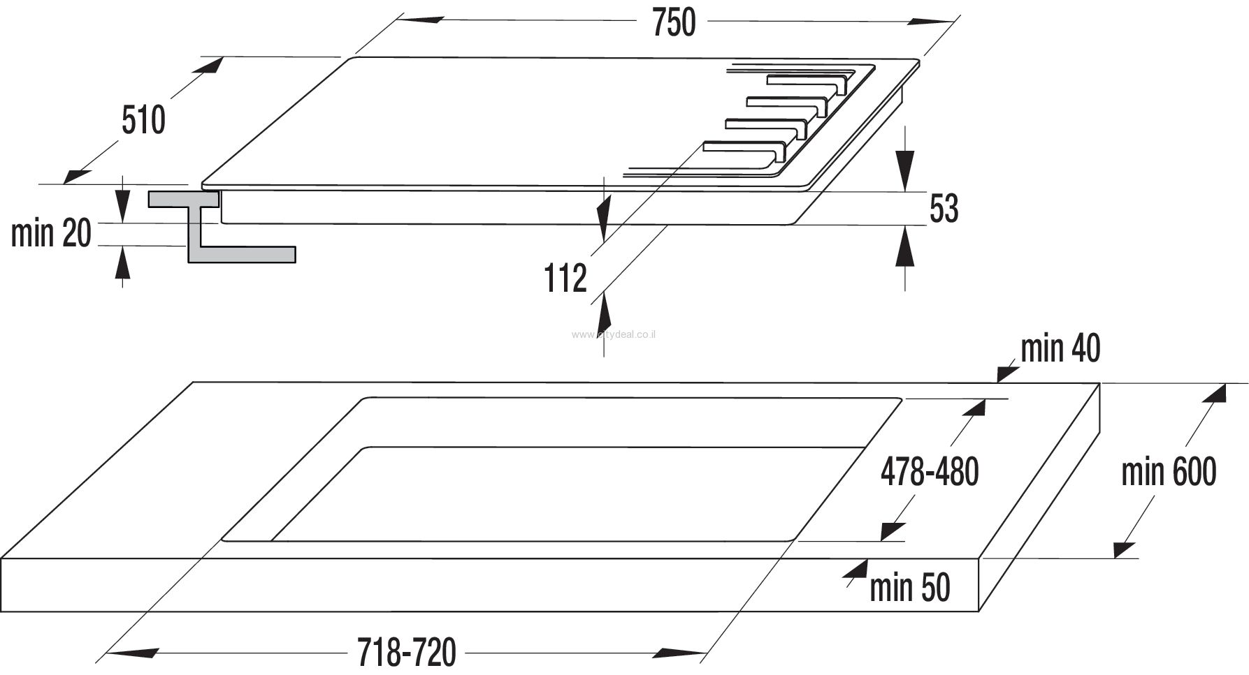 כיריים גז gorenje דגם GTW761UB – תמונה 3