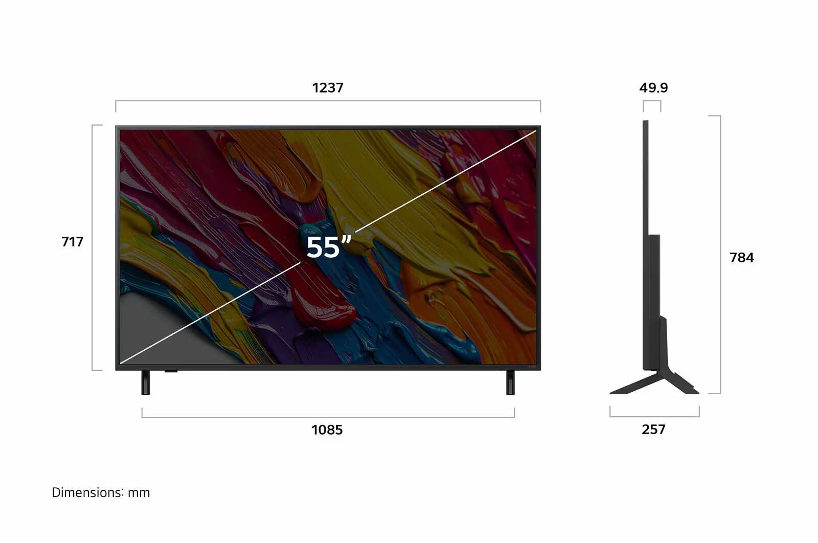 LG 55QNED82A6A טלוויזיה חכמה 55 אינץ' QNED 4K עם AI Magic remote, HDR10 ו-webOS25 2025 - יבואן רשמי | משלוח מהיר – תמונה 4