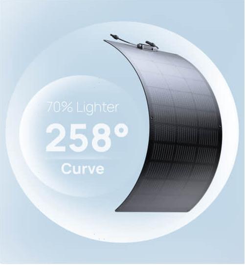 תאי סיליקון חד גבישיים בפאנל סולארי גמיש EcoFlow 100W