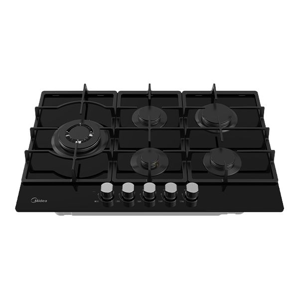 כיריים גז MIDEA 75GP095 – רוחב 75 ס״מ עם 5 להבות וזכוכית שחורה | יבואן רשמי-משלוח מהיר – תמונה 3
