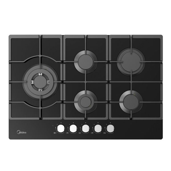 כיריים גז MIDEA 75GP095 – רוחב 75 ס״מ עם 5 להבות וזכוכית שחורה | יבואן רשמי-משלוח מהיר – תמונה 4