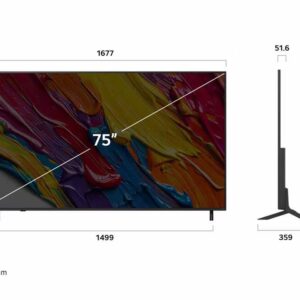 טלוויזיה חכמה 75 אינץ' LG 75QNED82A6A – QNED 4K עם AI, webOS וגיימינג מתקדם | יבואן רשמי-משלוח מהיר