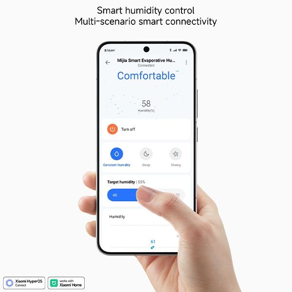 מכשיר אדים חכם Xiaomi Smart Evaporative Humidifier Pro דגם CJSJSQ06ZMZUE עם אידוי טבעי 5 ליטר | יבואן רשמי – תמונה 10