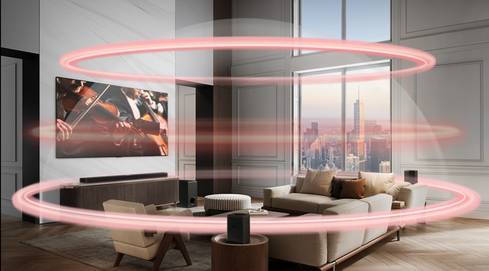 LG S95TR Triple Level Spatial Sound LG S95TR שלוש שכבות צליל מרחבי Dolby Atmos