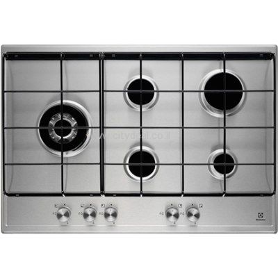 Electrolux EGH7253SOX – כיריים גז 75 ס״מ עם 5 להבות, מבער ווק ונירוסטה מוברשת | יבואן רשמי-משלוח מהיר