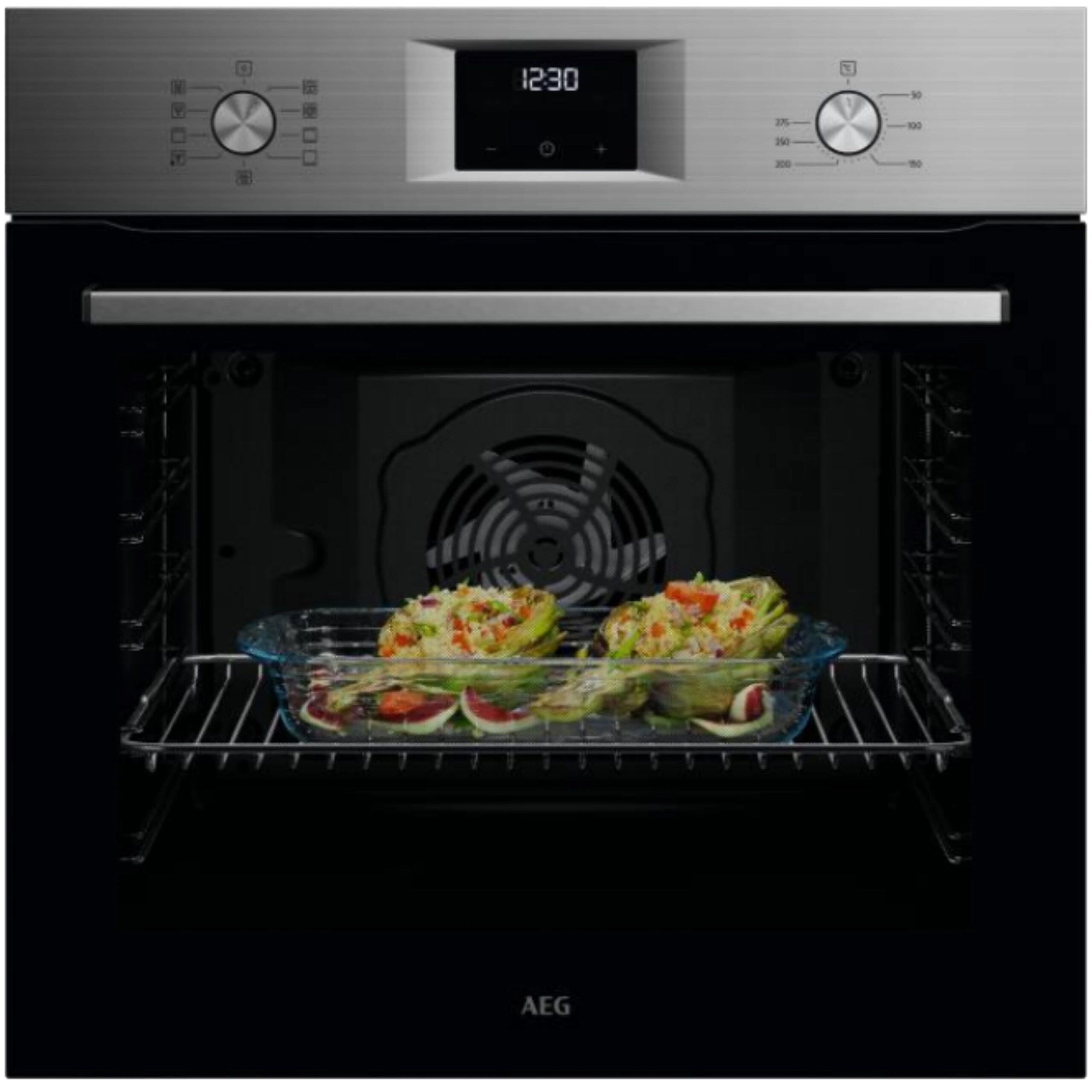 AEG ABU51201M תנור בנוי פרימיום 71 ליטר בגימור נירוסטה תוצרת גרמניה | יבואן רשמי – תמונה 3