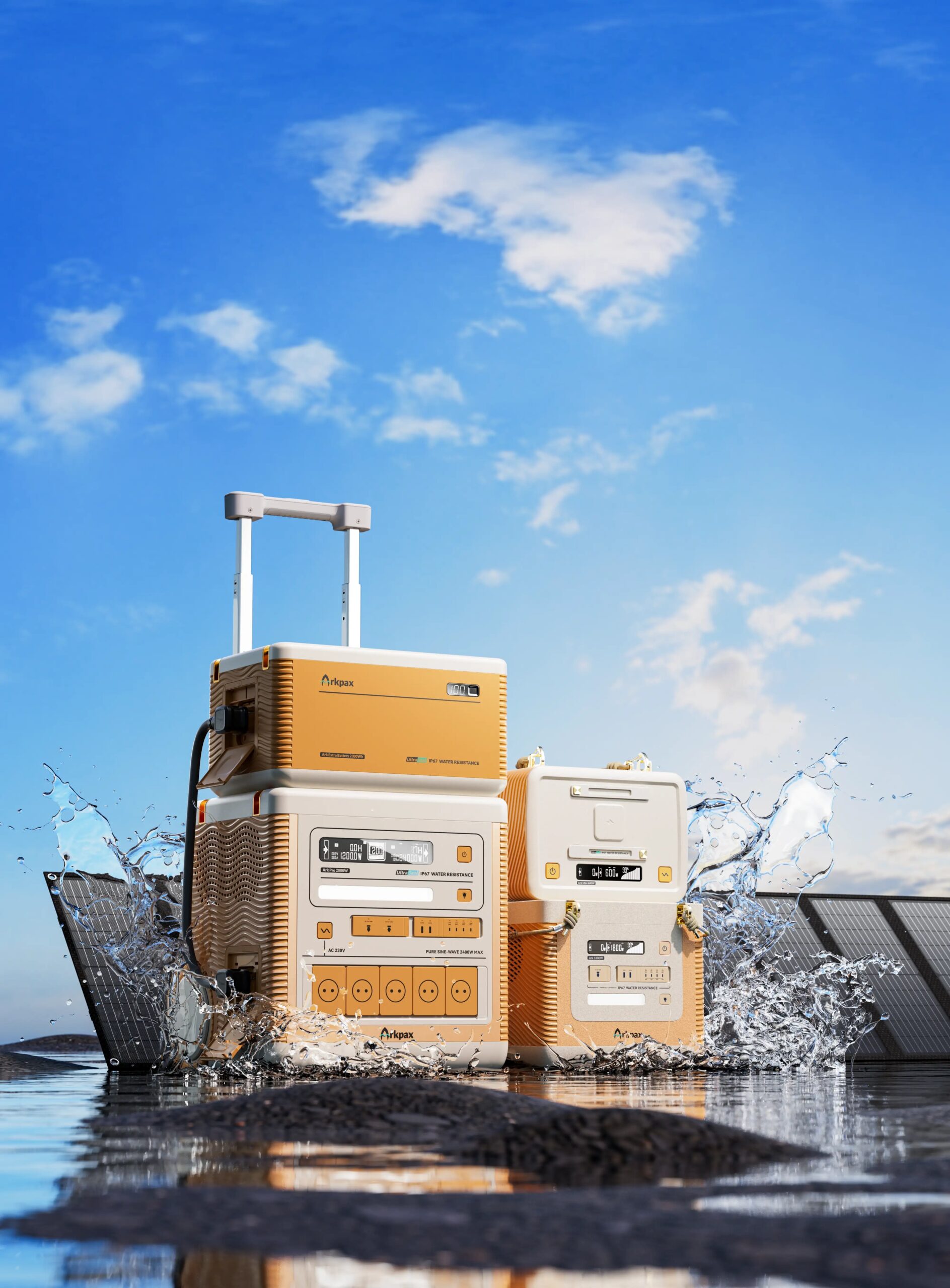 ARPAX ARK PRO2400 IP67 - תחנת כוח ניידת 2400W עמידה למים ואבק | יבואן רשמי – תמונה 2