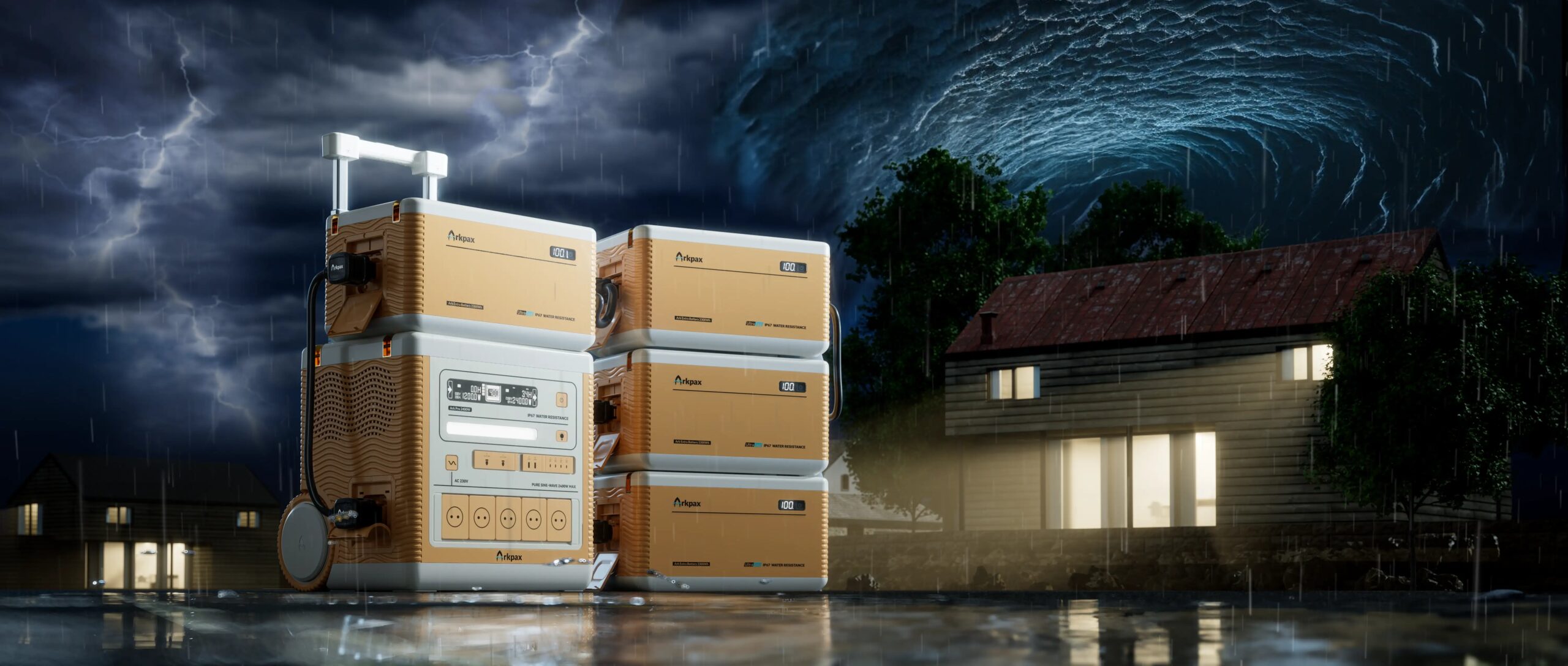 ARPAX ARK PRO2400 IP67 - תחנת כוח ניידת 2400W עמידה למים ואבק | יבואן רשמי – תמונה 4