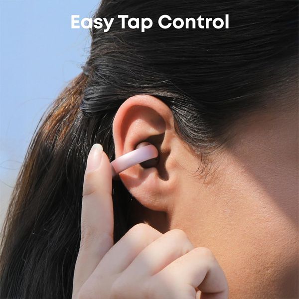 soundcore AeroClip - אוזניות Open Ear Clip-On ורודות עם 4 מיקרופוני AI | יבואן רשמי