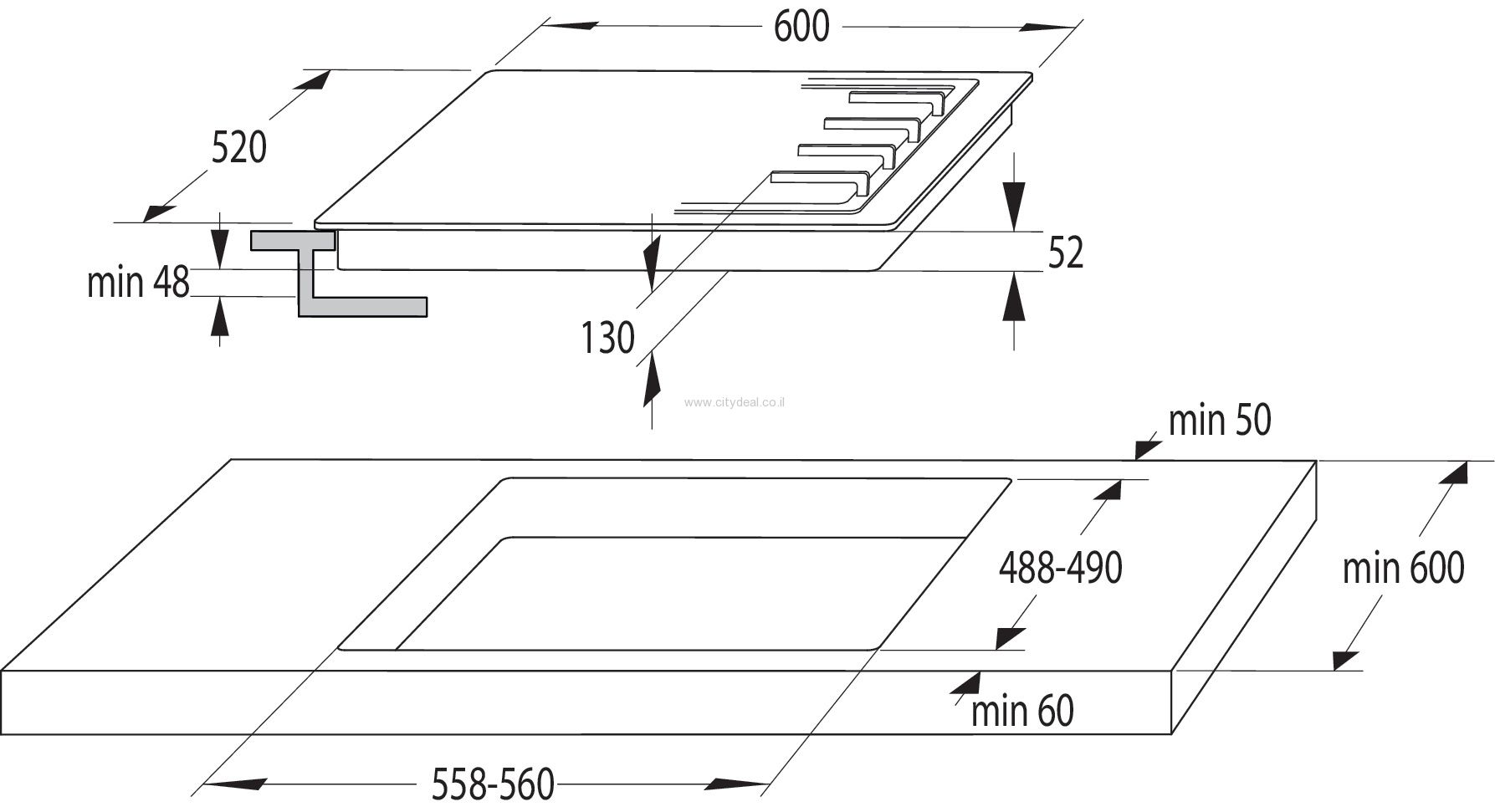 כיריים גז Gorenje דגם GW6D42CLB – תמונה 6