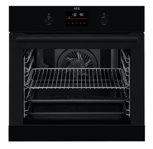 AEG BEB331110 Black – תנור בנוי פרימיום 71 ליטר עם Surround Cook וניקוי באדים | תוצרת גרמניה | משלוח מהיר