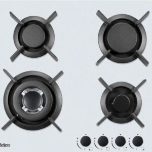 BELLERS BL60GWM כיריים גז בלרס - 4 מבערים וטורבו 3.4KW בצבע לבן | יבואן רשמי