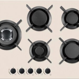 BELLERS BL70GCM - כיריים גז בלרס קרם-מט 5 מבערים עם טורבו ווק | יבואן רשמי