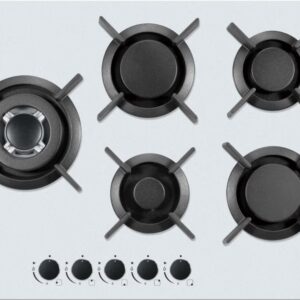 BELLERS BL70GWM- כיריים גז בלרס 5 מבערים עם טורבו ווק בצבע לבן מט | יבואן רשמי