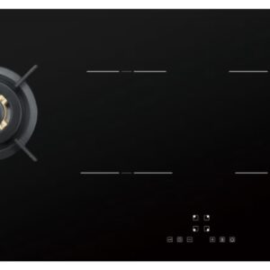BELLERS BL905GBIND – כיריים גז ואינדוקציה 90 ס"מ זכוכית שחורה תלת פאזי | יבואן רשמי
