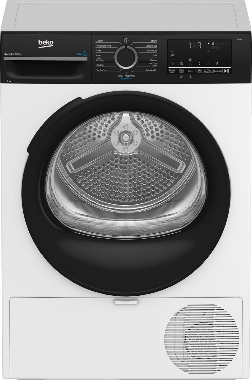 Beko BM3T41025W מייבש כביסה 10 ק"ג בקו Heat-Pump קונדנסור ללא צינור עם משאבת חום וטיפול בקיטור - יבואן רשמי – תמונה 3