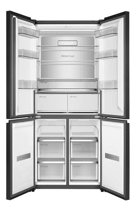 TCL C635CDB מקרר 4 דלתות מקפיא תחתון 521 ליטר נירוסטה מושחרת – תמונה 3