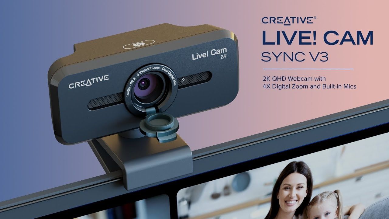 מצלמת רשת Creative Live! Cam Sync V3 2K קריאייטיב עם זום 4X ומיקרופון מובנה יבואן רשמי – תמונה 6