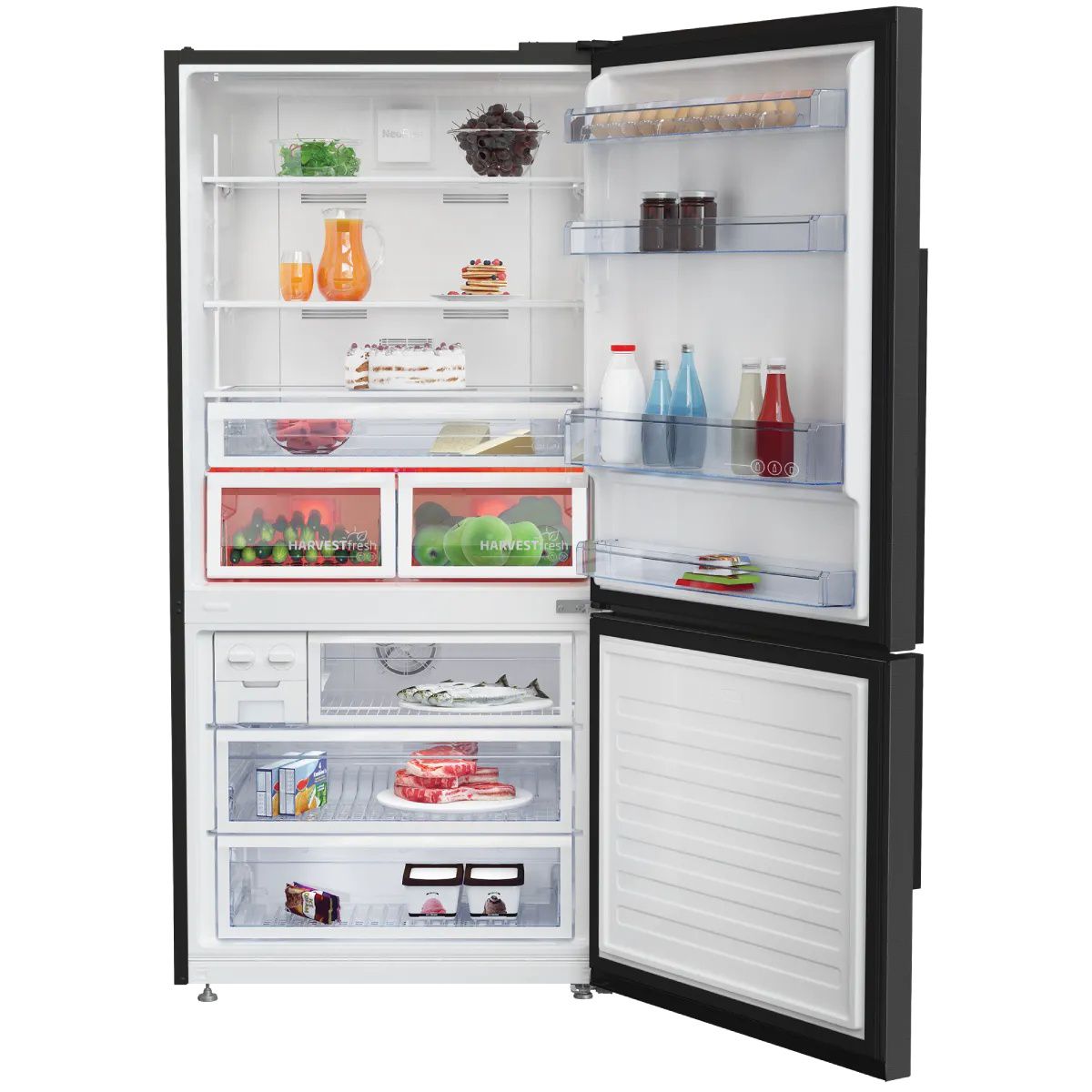 BEKO CN160237EXB - מקרר 2 דלתות בקו מקפיא תחתון 580 ליטר בנירוסטה מושחרת עם מצב שבת | יבואן רשמי-משלוח מהיר – תמונה 4